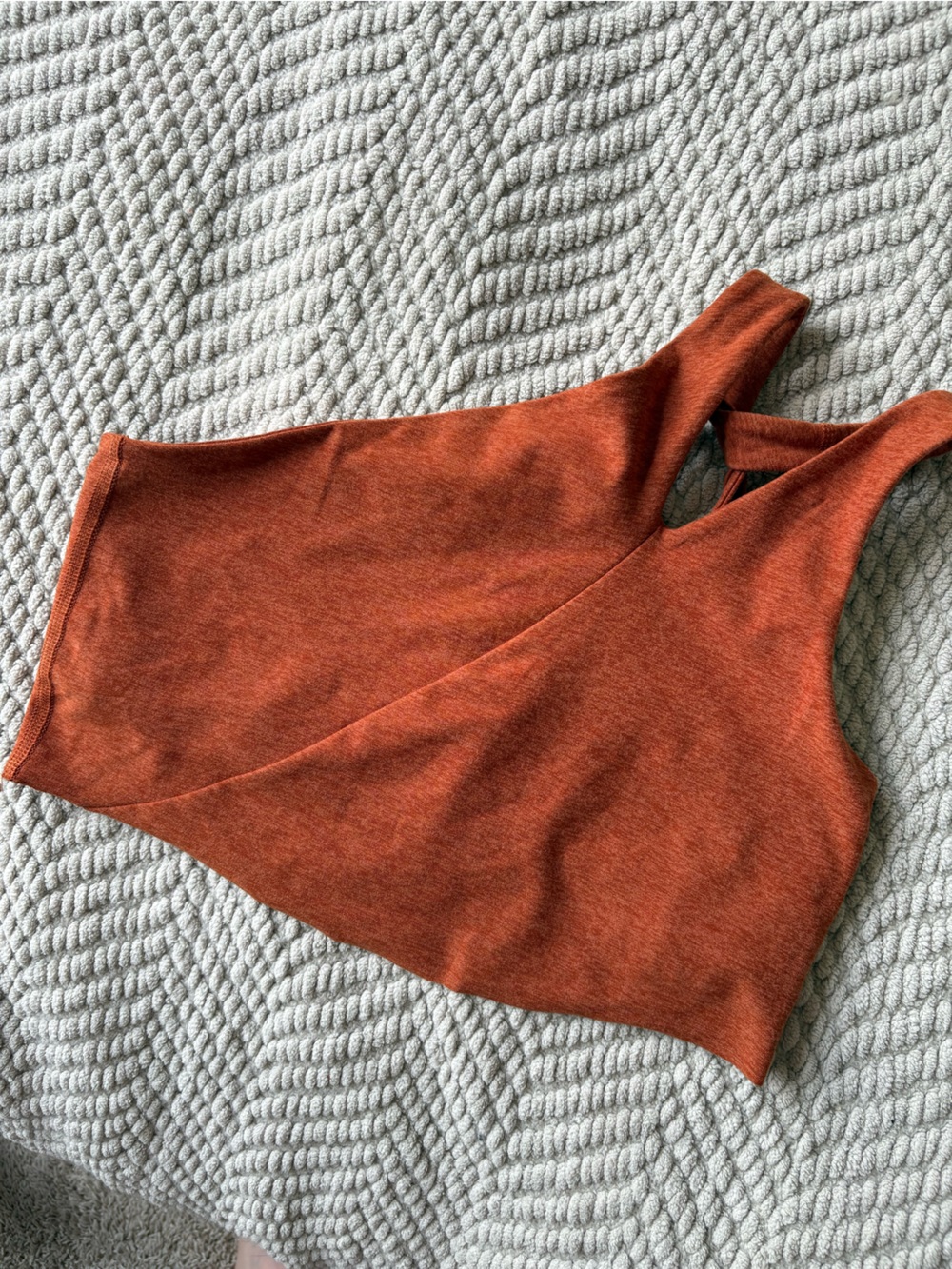 Beyond Yoga Heathered Rust Orange Crop Tank